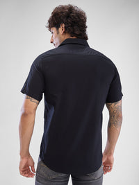 SPYKAR Men Slim Fit Opaque Solid Spread Collar Casual Shirt