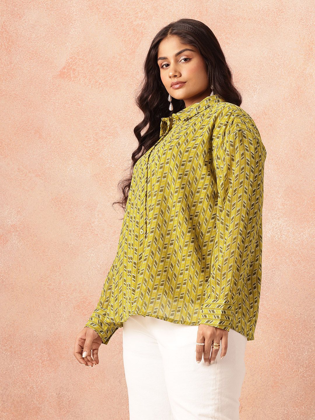 all about you Plus Size Printed Casual Shirt