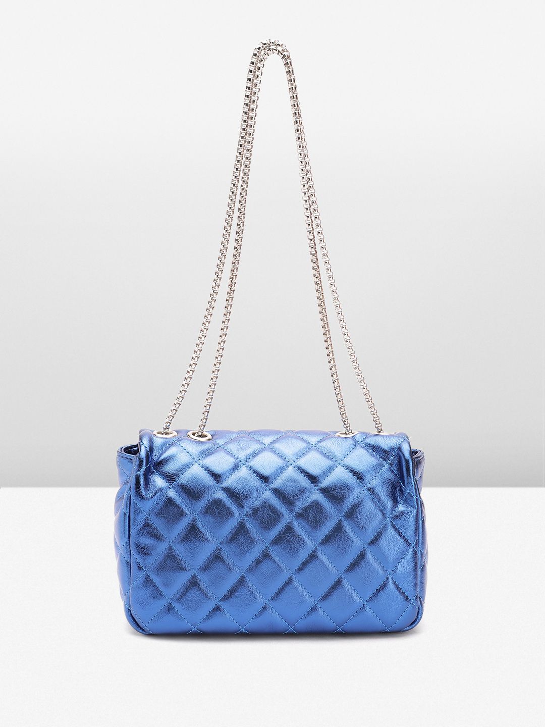 Lino Perros Structured Shoulder Bag with Quilted Detail