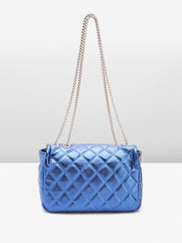 Lino Perros Structured Shoulder Bag with Quilted Detail