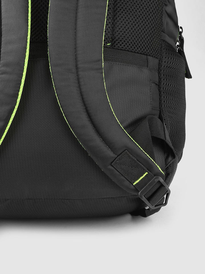 Gear Unisex Black & Fluorescent Green Brand Logo Print Parker Executive Backpack