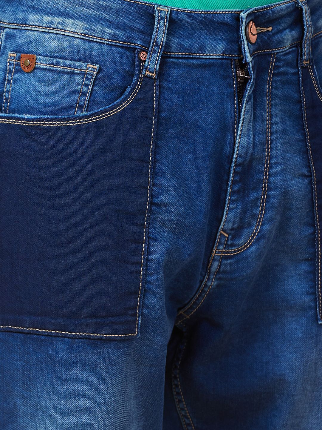 Being Human Men Low Distress Light Fade Jeans