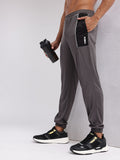 HRX by Hrithik Roshan Men Colourblocked Detail Mid-Rise Rapid-Dry Training Joggers