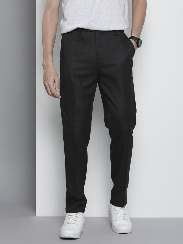 The Indian Garage Co Self Design Regular Fit Chinos Trousers