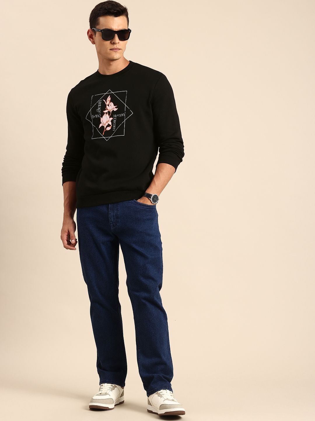 Being Human Pure Cotton Printed Sweatshirt