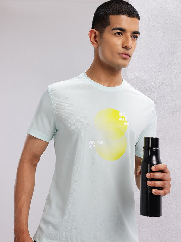HRX by Hrithik Roshan Graphic Printed Perforated Rapid-Dry Running T-shirt