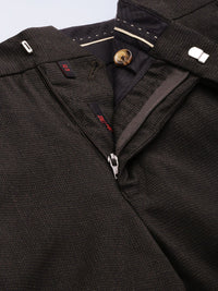 Raymond Men Checked Slim Fit Formal Trousers
