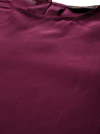 DressBerry Solid Puff Sleeves Top