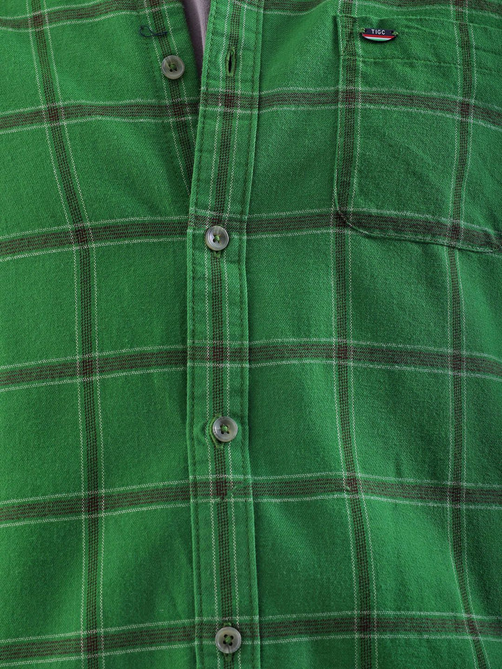 The Indian Garage Co Men Slim Fit Opaque Checked Casual Shirt