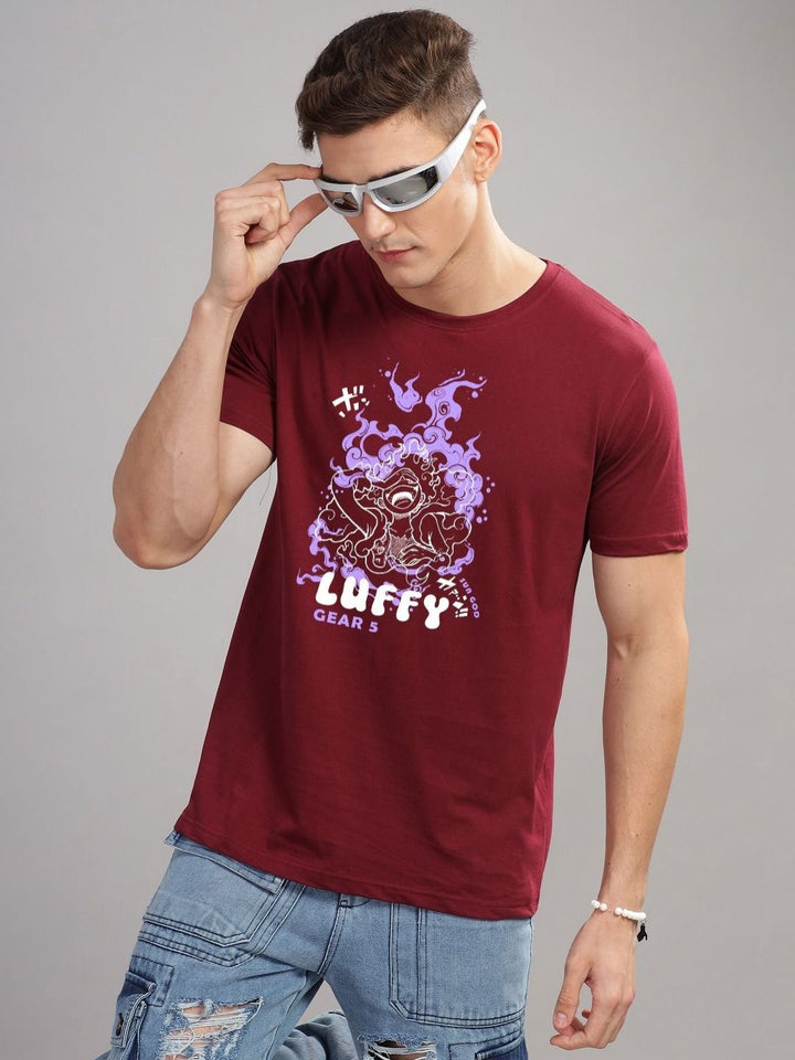 ADRO Men Typography Printed Raw Edge T-shirt