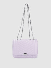 Lino Perros Women Lavender Quilted Structured Shoulder Bag