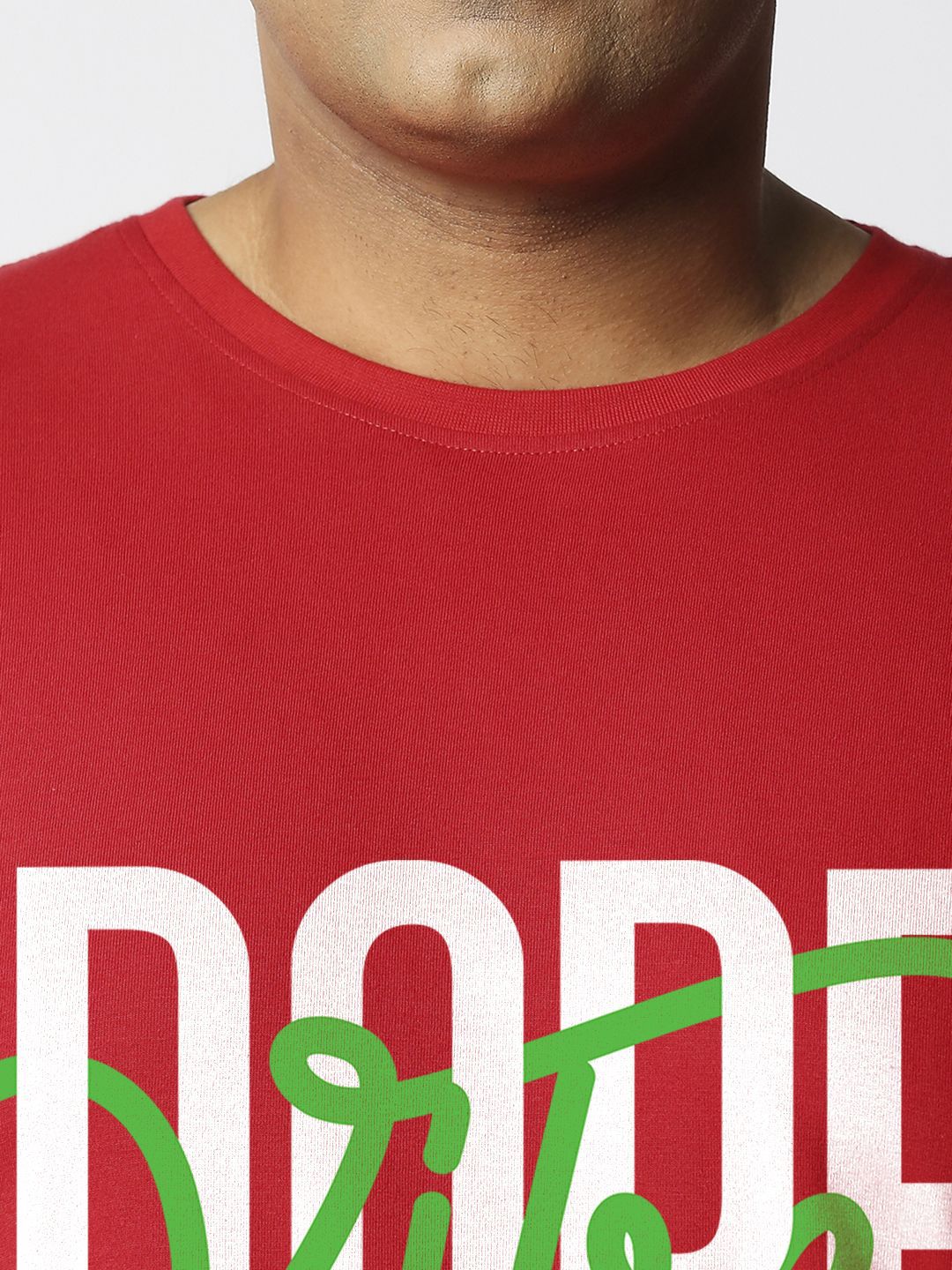 Bewakoof Plus Men Typography Printed Round Neck Cotton T-shirt