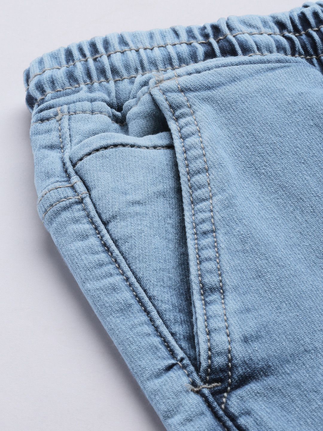 The Indian Garage Co Men Slim Fit Heavy Fade Stretchable Jeans