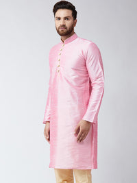 Sojanya (Sejak 1958), Mens Pink Dupion Silk SAHAJA Kurta Panjang