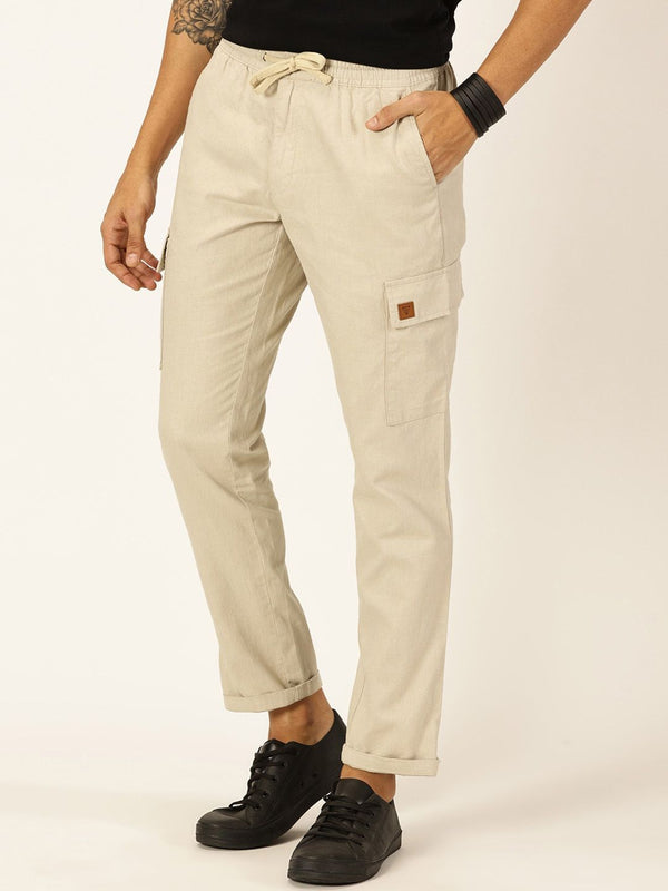 Thomas Scott Men Classic Cotton Linen Casual Trouser