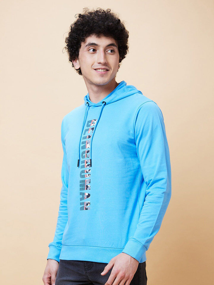 Being Human Typography Printed Hooded Pullover Sweatshirt