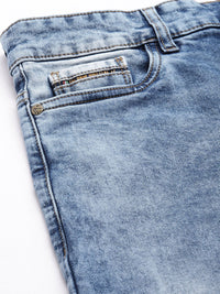 The Indian Garage Co Men Blue Slim Fit Light Fade Stretchable Jeans