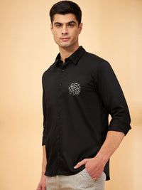 DENNISON Smart Spread Collar Cotton Casual Shirt