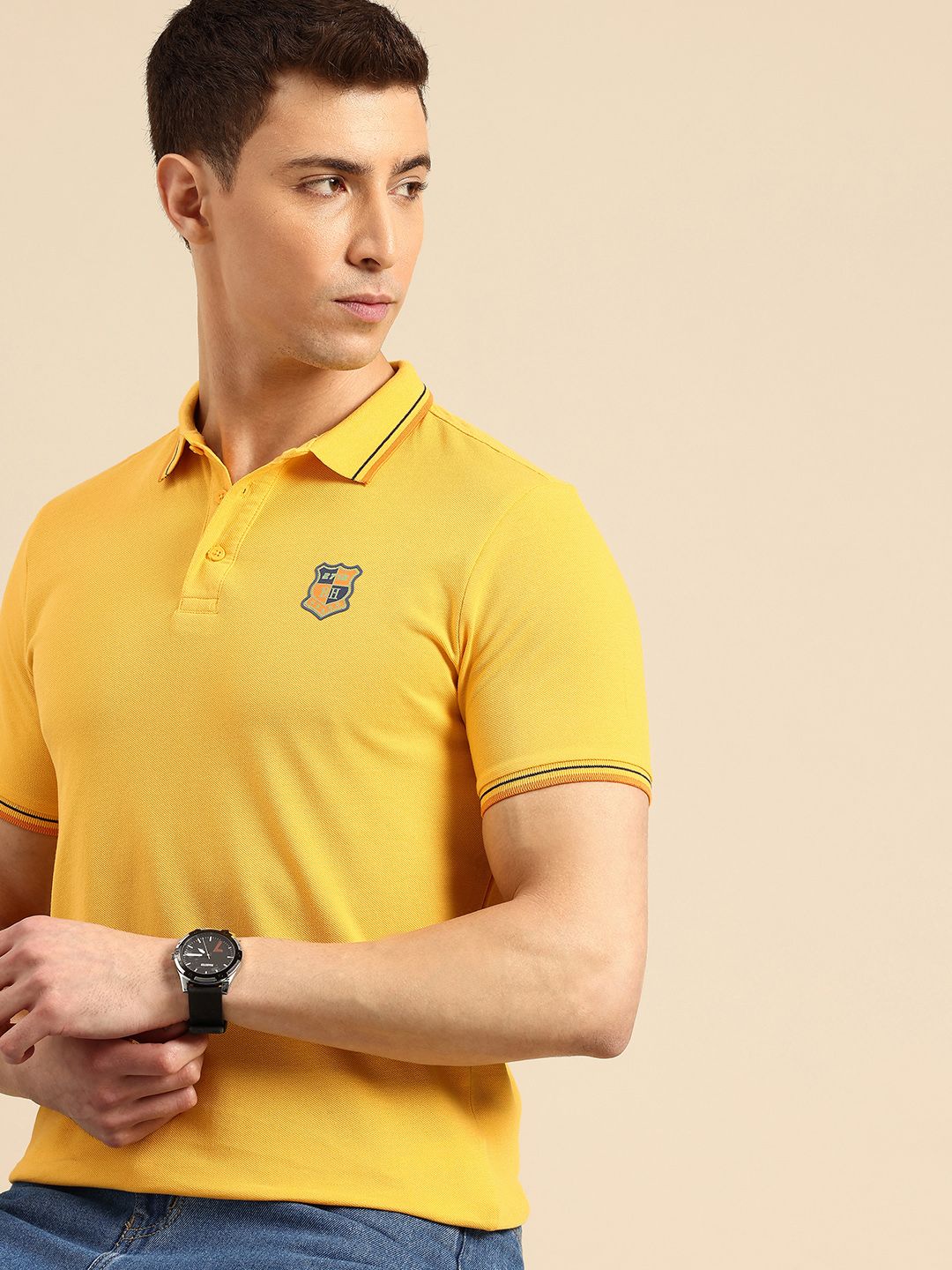 Being Human Polo Collar Pure Cotton T-shirt