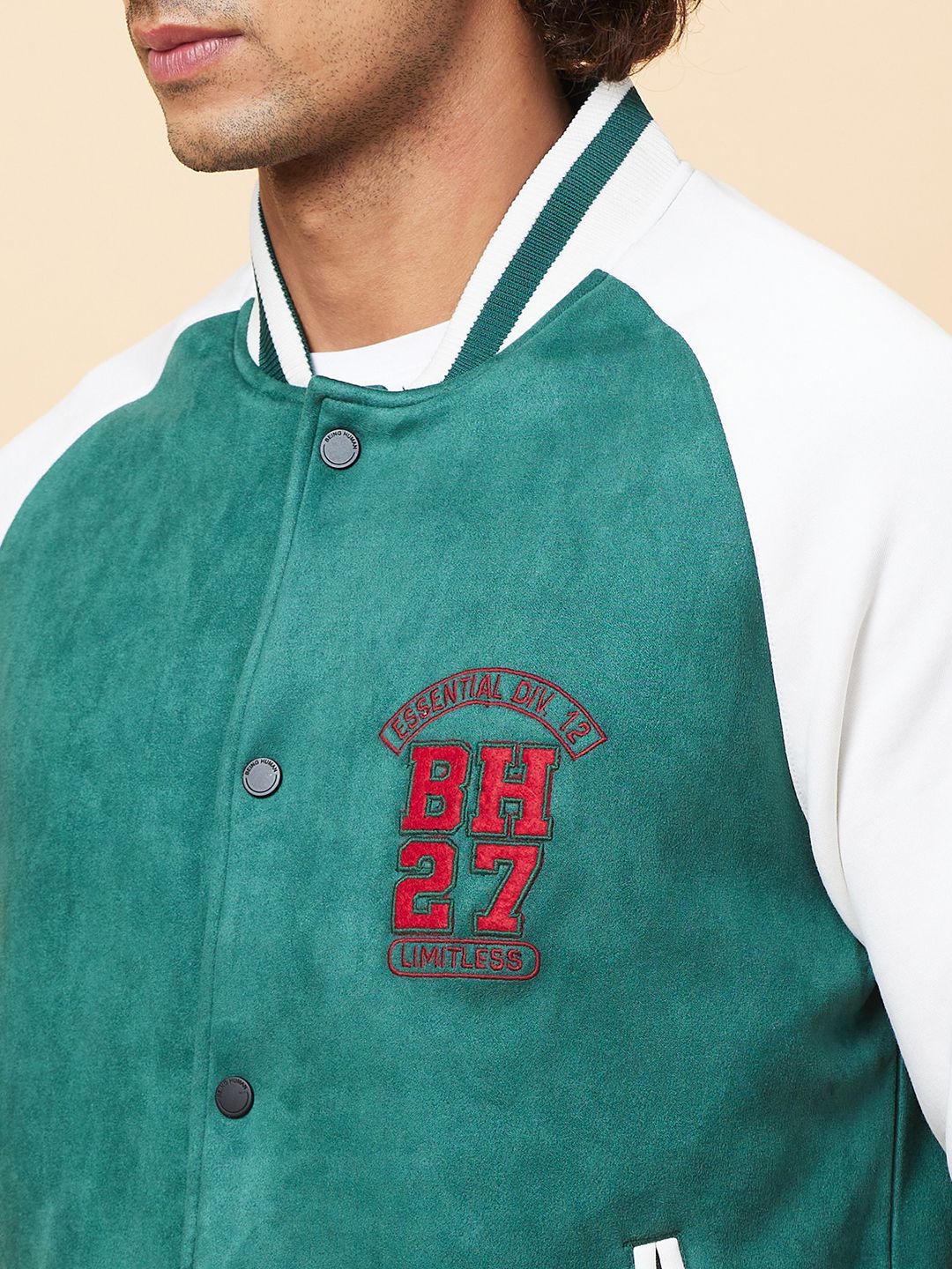 Being Human Colourblocked Varsity Jacket