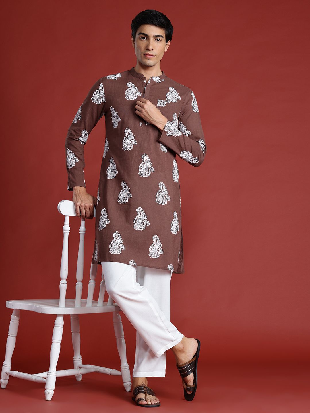 Anouk Paisley Print Pure Cotton Kurta