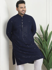 SOJANYA PLUS Kurta Lurus Kapas Sulam Bersulam Geometrik