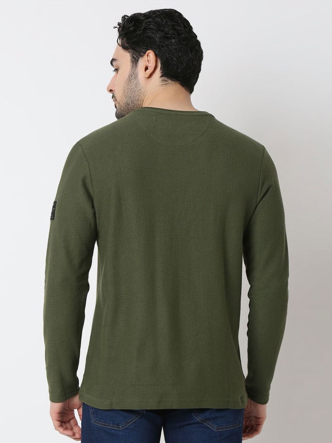 SPYKAR Men Solid Round Neck Cotton T-shirt