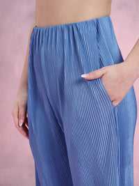 DressBerry Solid Accordion Pleats Co-Ords