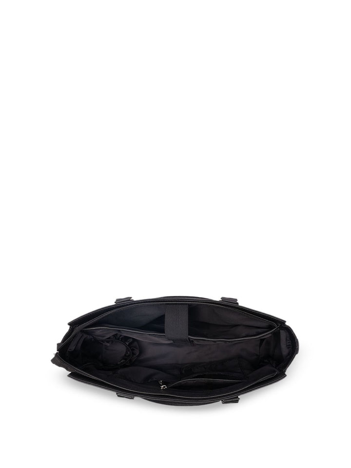 ZOUK Ethnic Motifs Printed Structured Jute Shoulder Bag