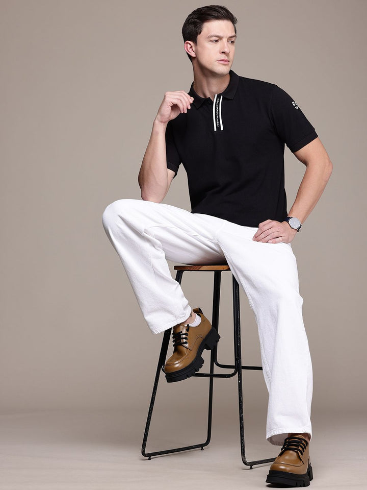 T-Shirt Kapas Polo Sambungan Perancis