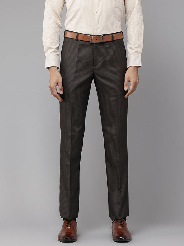 Park Avenue Men Striped Formal Trousers