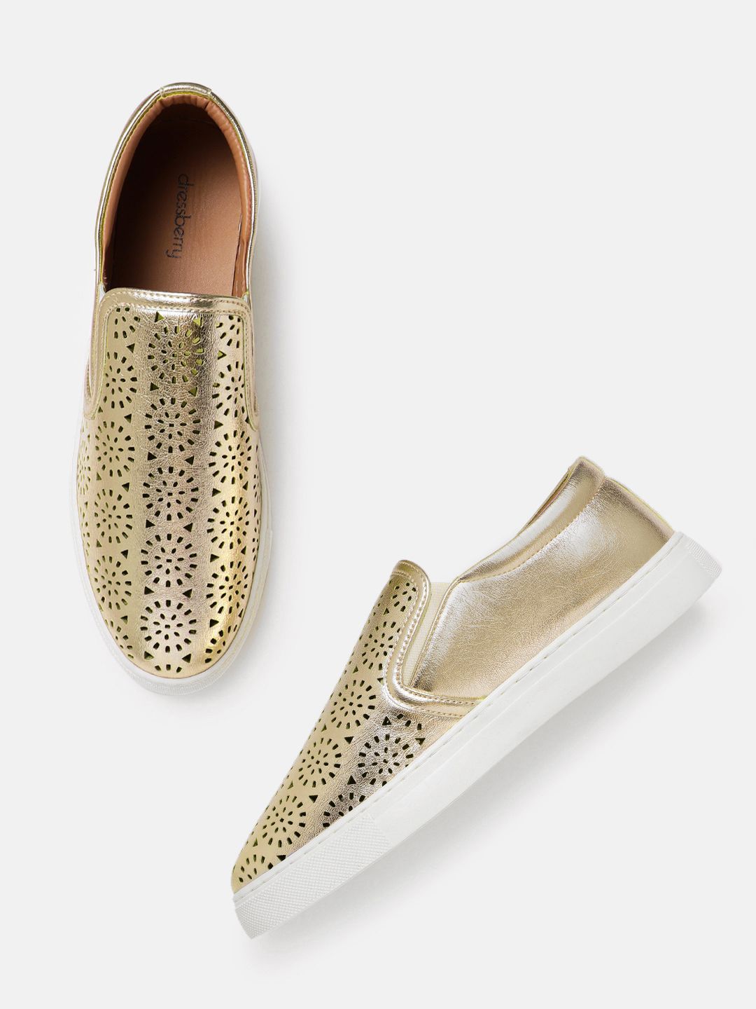 DressBerry Women Cut Work Slip-On Sneakers