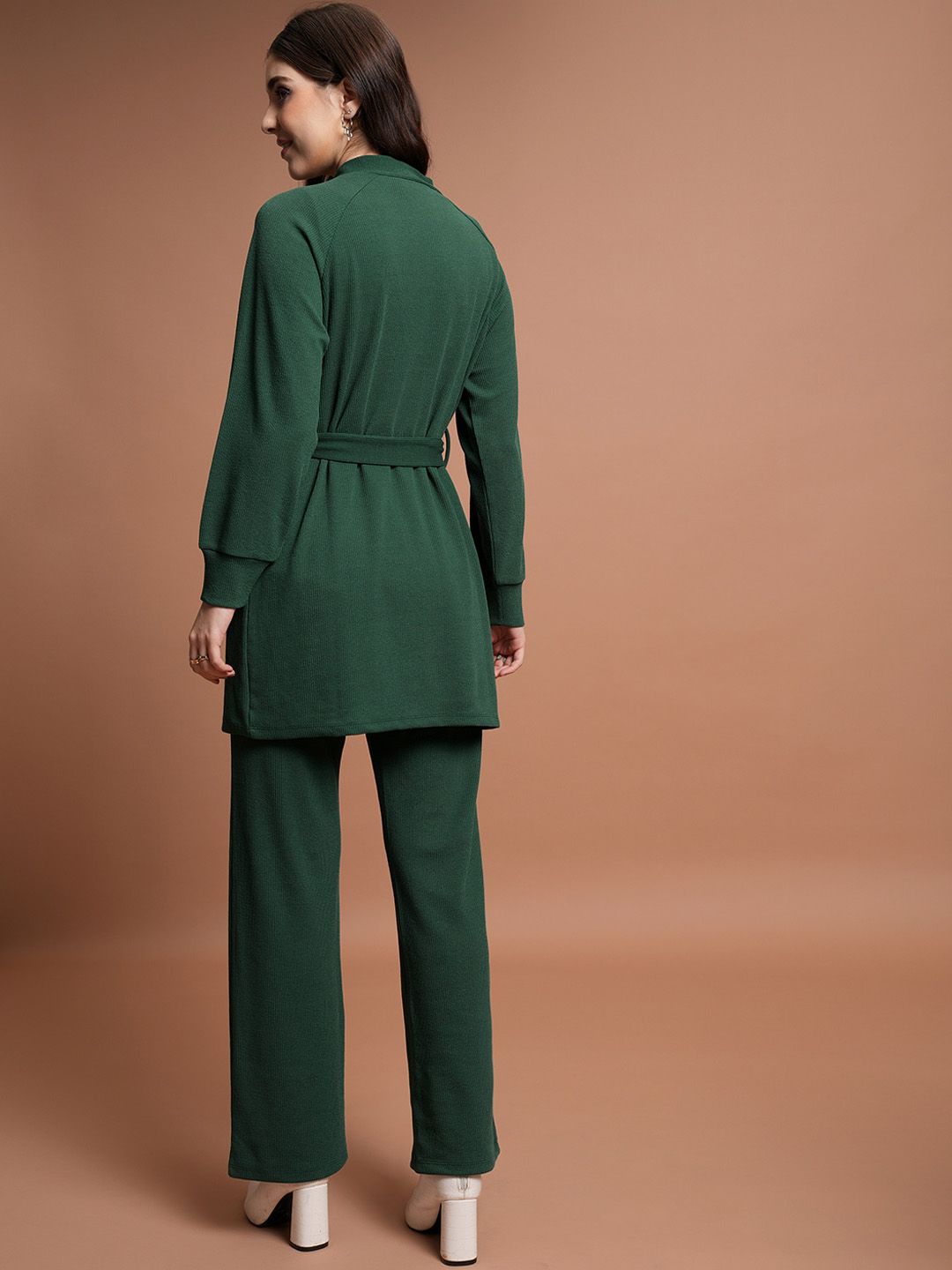 Tokyo Talkies Relaxed Cardigan & Wide Leg Trousers