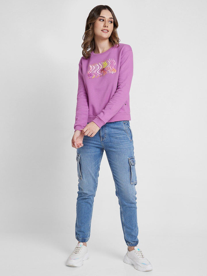 SPYKAR Graphic Printed Cotton Sweatshirt
