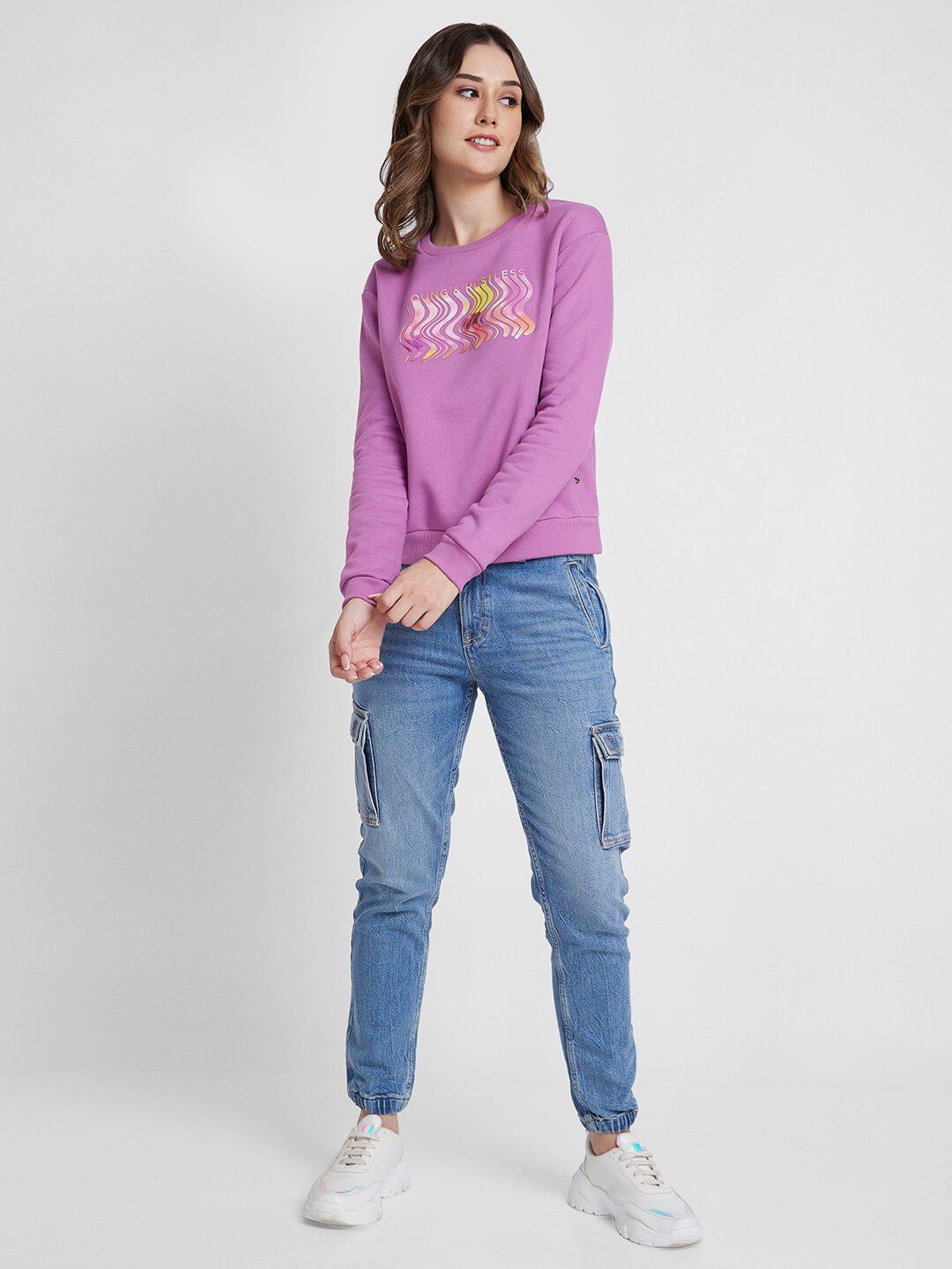 SPYKAR Graphic Printed Cotton Sweatshirt