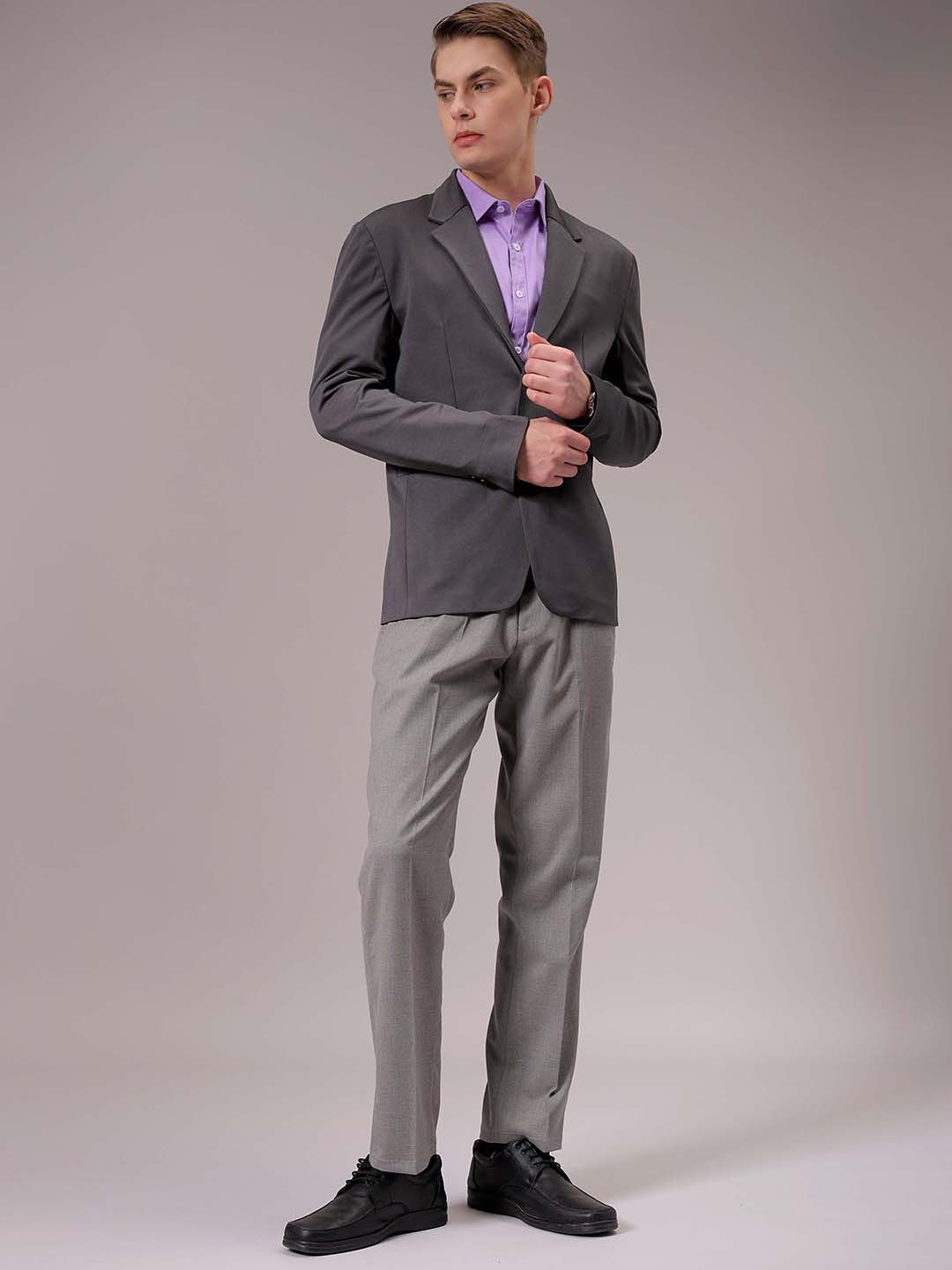 The Indian Garage Co. X Luxe Men Textured  Formal Trousers