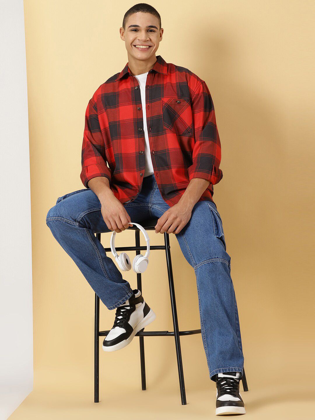 Thomas Scott Classic Opaque Checked Cotton Casual Shirt