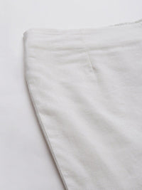W Women White Slim Fit Trousers