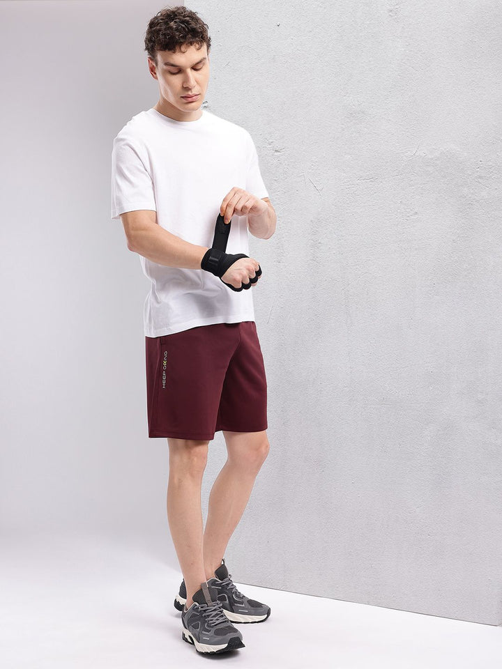 HRX by Hrithik Roshan Men Typography Printed Mid-Rise Rapid-Dry Training Shorts
