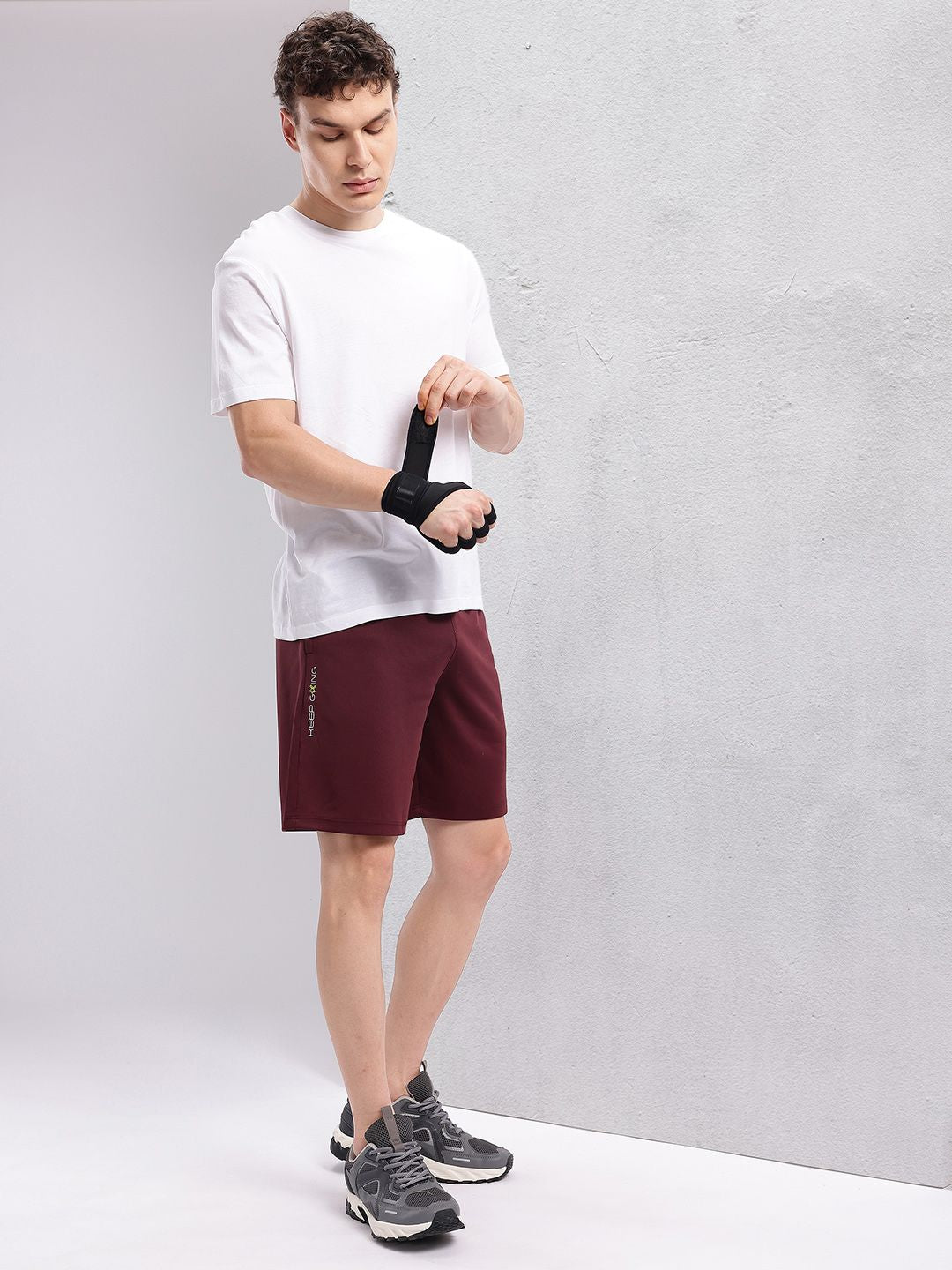 HRX by Hrithik Roshan Men Typography Printed Mid-Rise Rapid-Dry Training Shorts