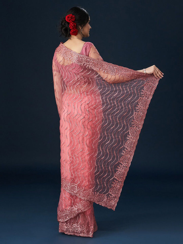 Saree Sulam Bunga kasee