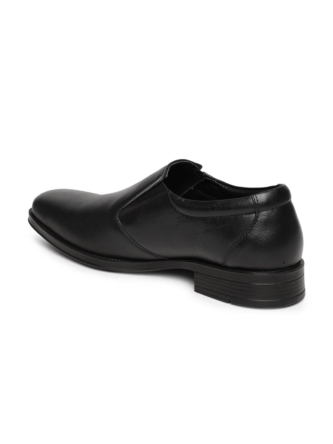 Red Chief Men Black Leather Semiformal Slip-Ons