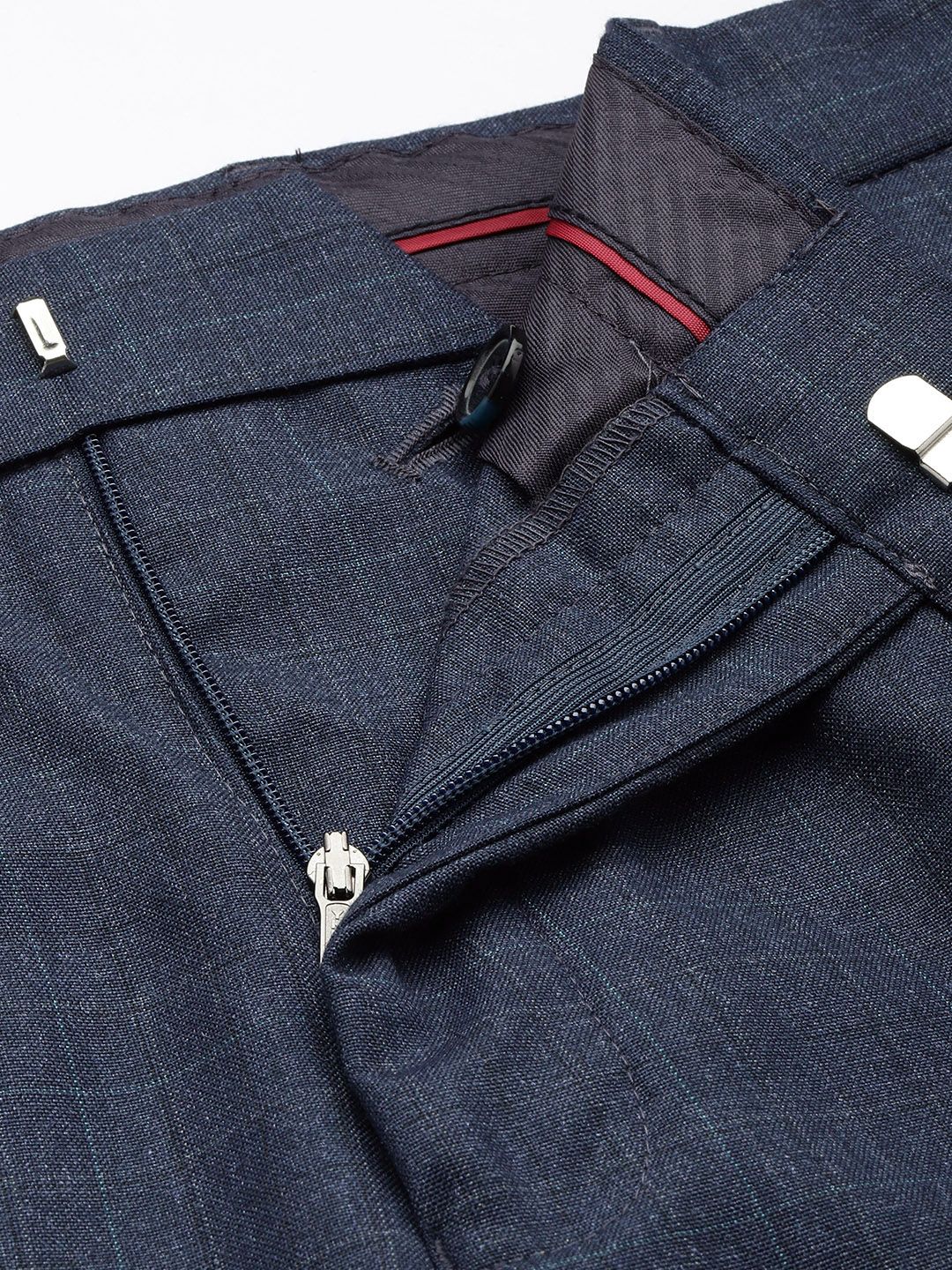 Raymond Men Checked Slim Fit Formal Trousers