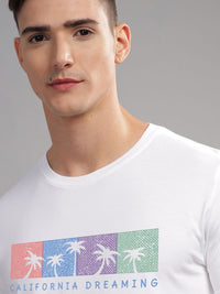 ADRO Typography Printed Round Neck Pure Cotton T-shirt