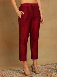 KALINI Floral Woven Design Zari Straight Kurta With Trousers & Dupatta