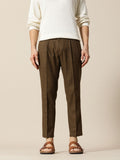 Mr Bowerbird Men Solid Tailored Pleated Trousers