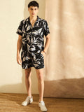 DENNISON Leaf Block Printed Oversized Co Ords Set