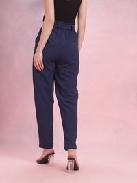 DressBerry Women Crinkled Belted Trousers