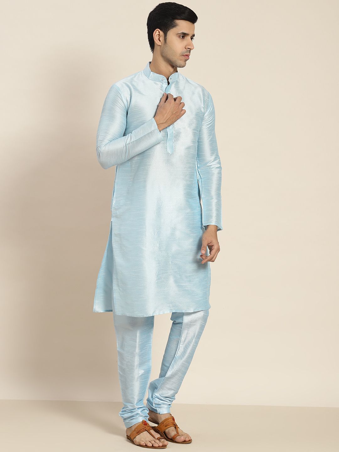 SOJANYA Kurta Biru Lelaki dengan Churidar