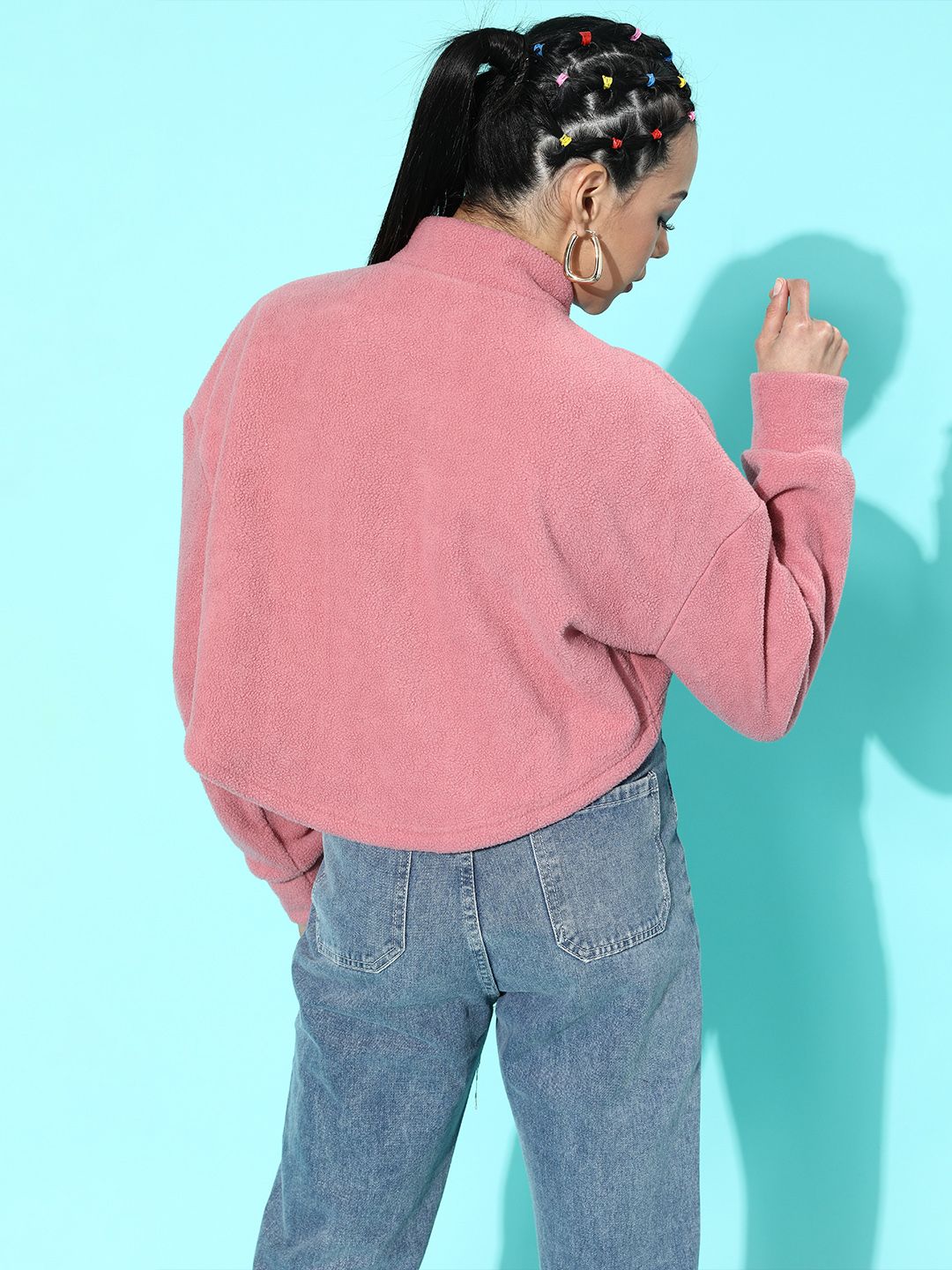STREET 9 Women Pretty Pink Solid Cropped Top